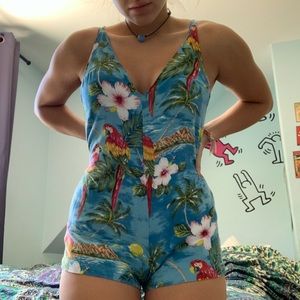 Patterned romper